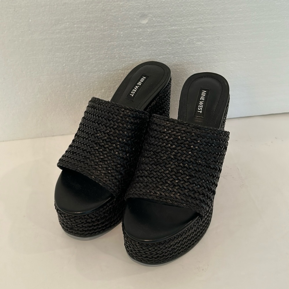 New Nine West Everie Espadrille Wedge Sandals, sz 6.5